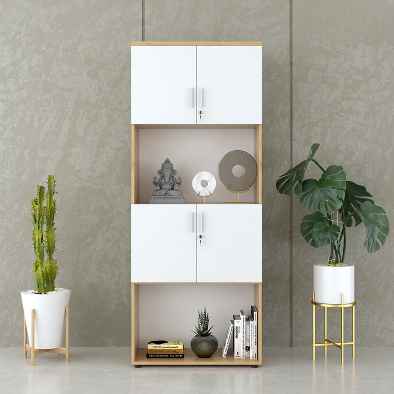Tủ Tài Liệu Gỗ Có Kệ Trang Trí - THS64