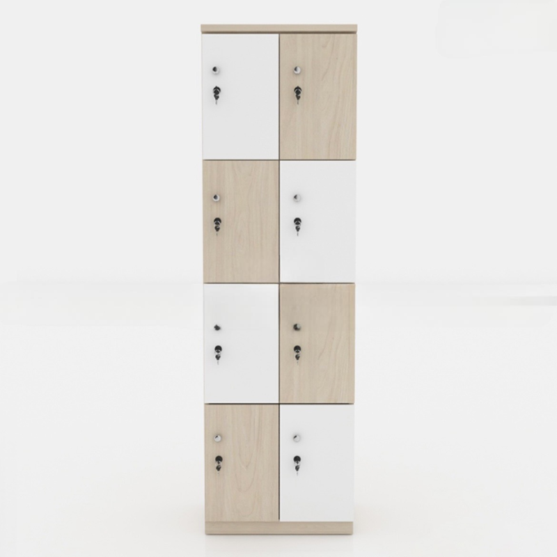 Tủ Locker Gỗ 8 Cánh Phối Màu Caro - TLK11