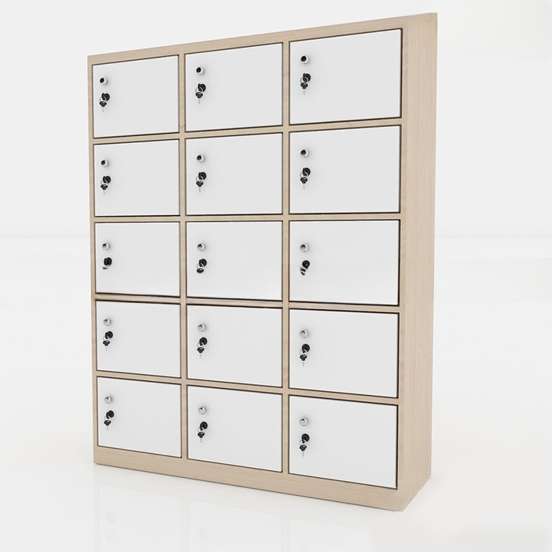 Tủ Locker Gỗ 15 Cánh Khóa Tiện Lợi - TLK12