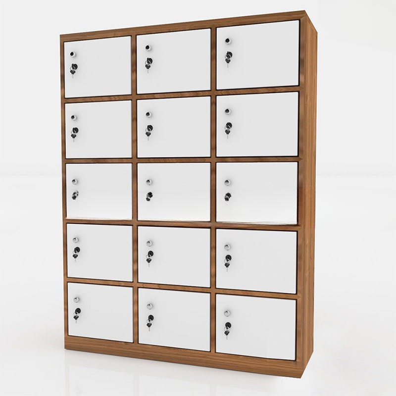 Tủ Locker Gỗ 15 Cánh Khóa Tiện Lợi - TLK12
