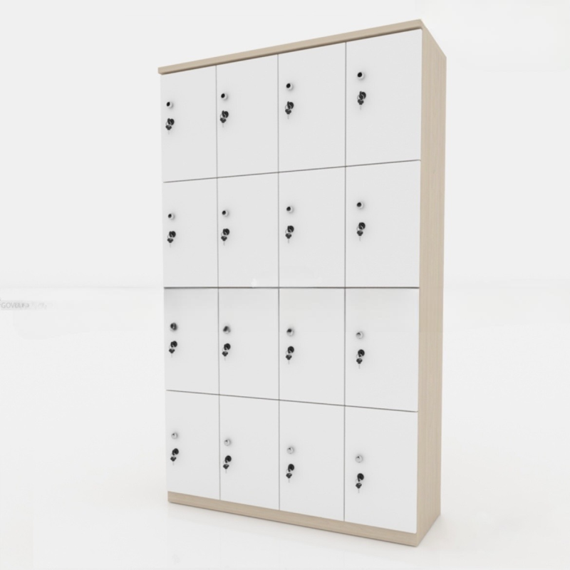 Tủ Loker Gỗ MDF 16 Cánh - TLK17