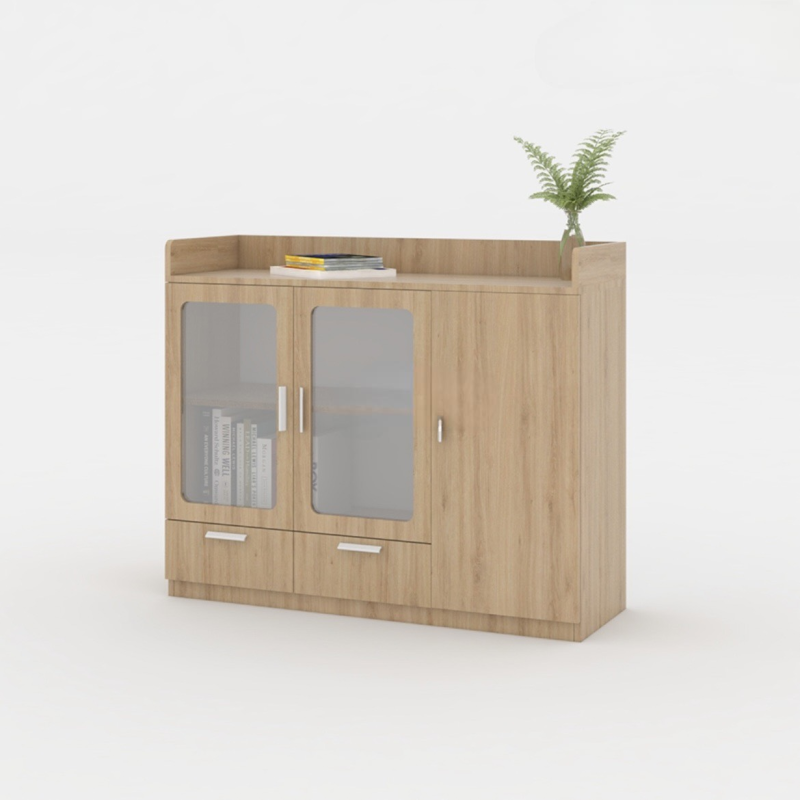 Tủ Tài Liệu Dạng Lửng 2 Cánh Kính - THS93