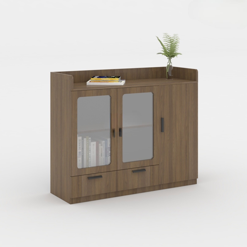 Tủ Tài Liệu Dạng Lửng 2 Cánh Kính - THS93