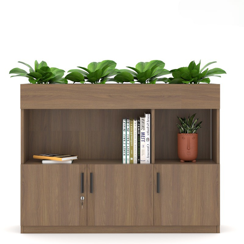 Tủ Văn Phòng Thấp Trang Trí Cây Xanh - THS104