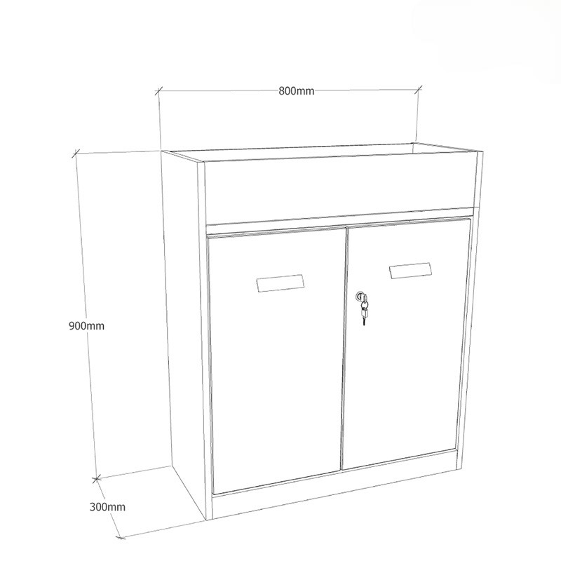 Tủ Văn Phòng Cây Xanh Trang Trí - THS106