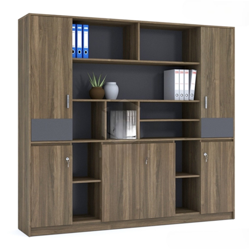 Tủ Văn Phòng Giám Đốc Vân Gỗ Tự Nhiên - THS144