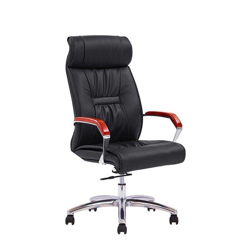 Ghế Giám Đốc Lưng Da Tay Ốp Hợp Kim - GGĐ21