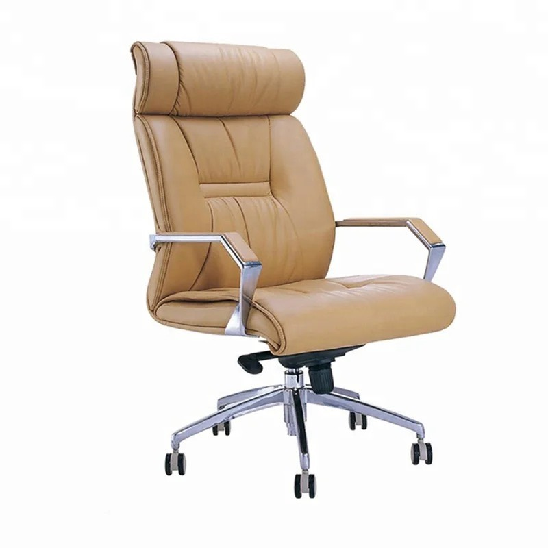 Ghế Giám Đốc Lưng Da Tay Ốp Hợp Kim - GGĐ21