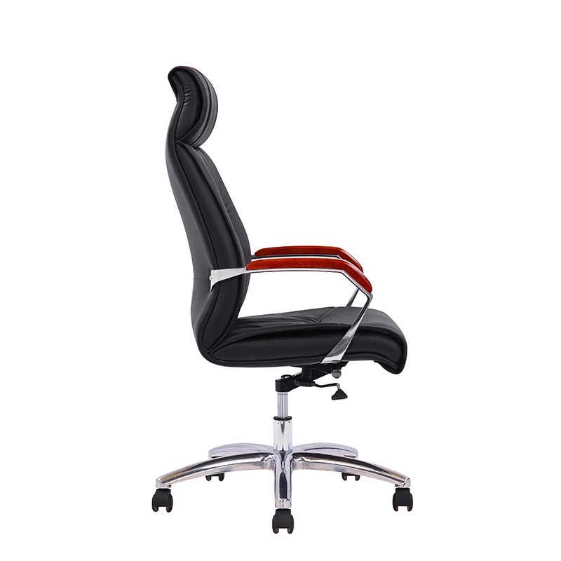Ghế Giám Đốc Lưng Da Tay Ốp Hợp Kim - GGĐ21