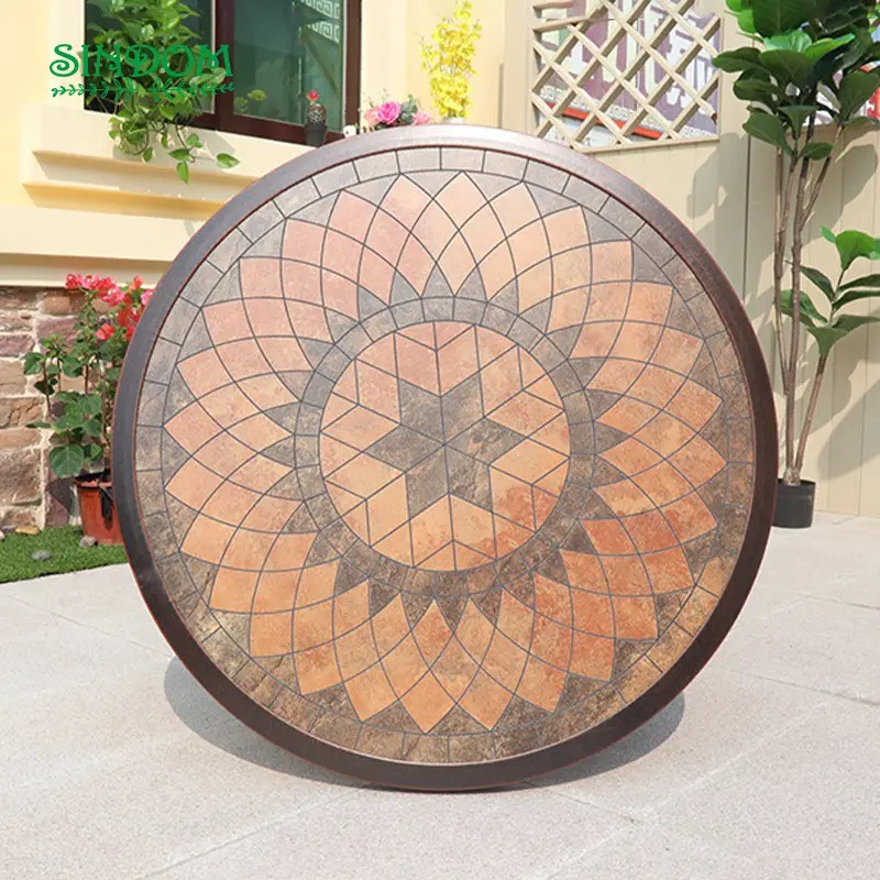 Bàn Sân Vườn Nhôm Đúc Mặt Đá - SV27