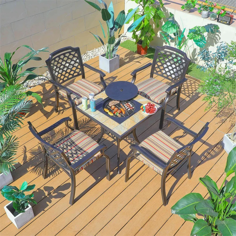 Bộ Bàn Ghế Sân Vườn 4 Người Bếp Nướng - SV50