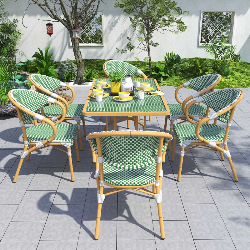 Bộ Bàn Ghế Sân Vườn Giả Mây 6 Ghế - SV55