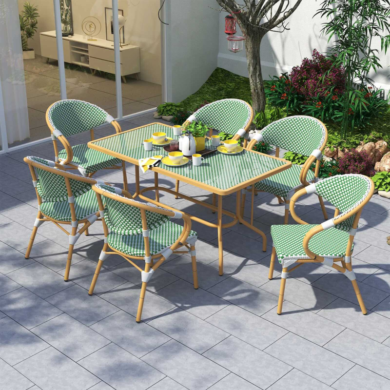Bộ Bàn Ghế Sân Vườn Giả Mây 6 Ghế - SV55