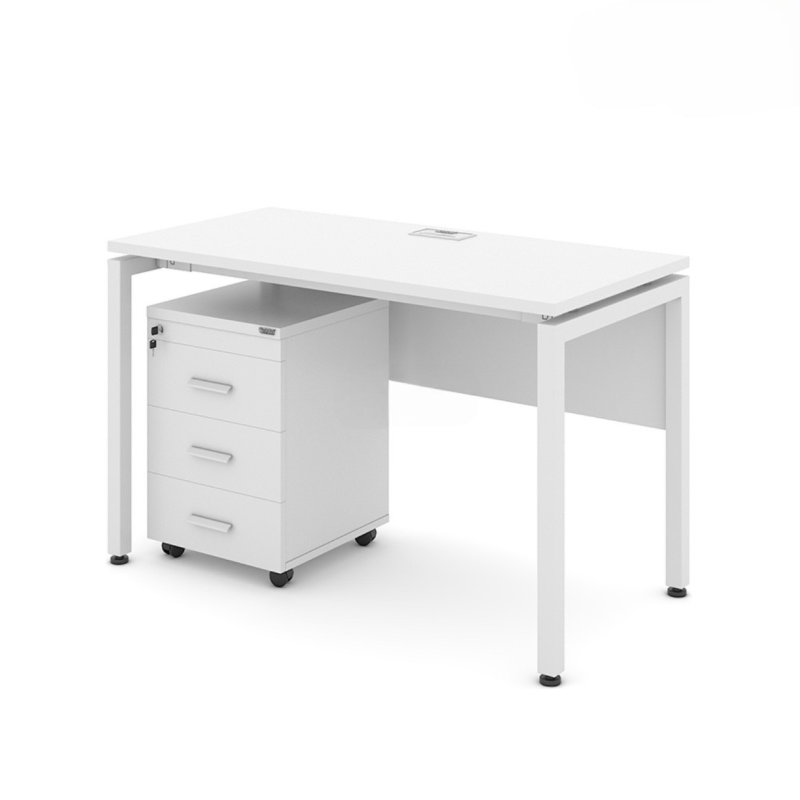 Bàn Làm Việc Có Yếm Chân Sắt 1m2 - BLV43