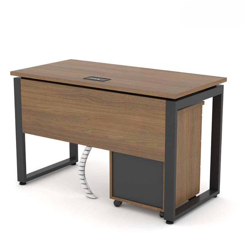 Bàn Làm Việc Chân Sắt U Có Yếm Gỗ - BLV45