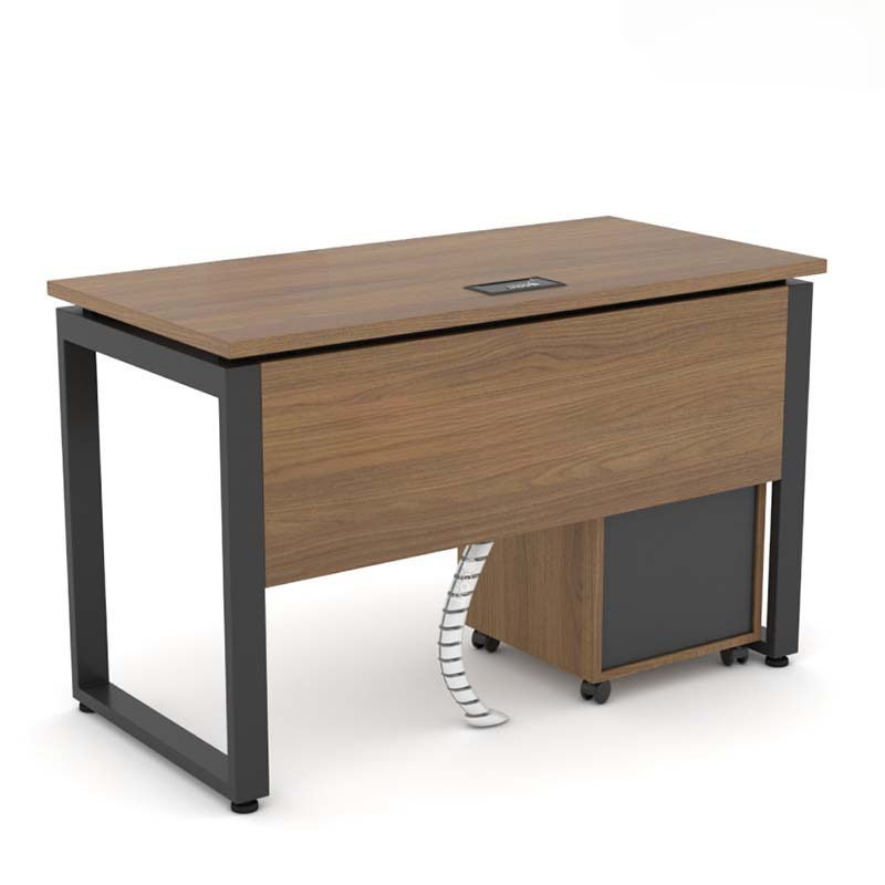 Bàn Làm Việc Chân Sắt U Có Yếm Gỗ - BLV45