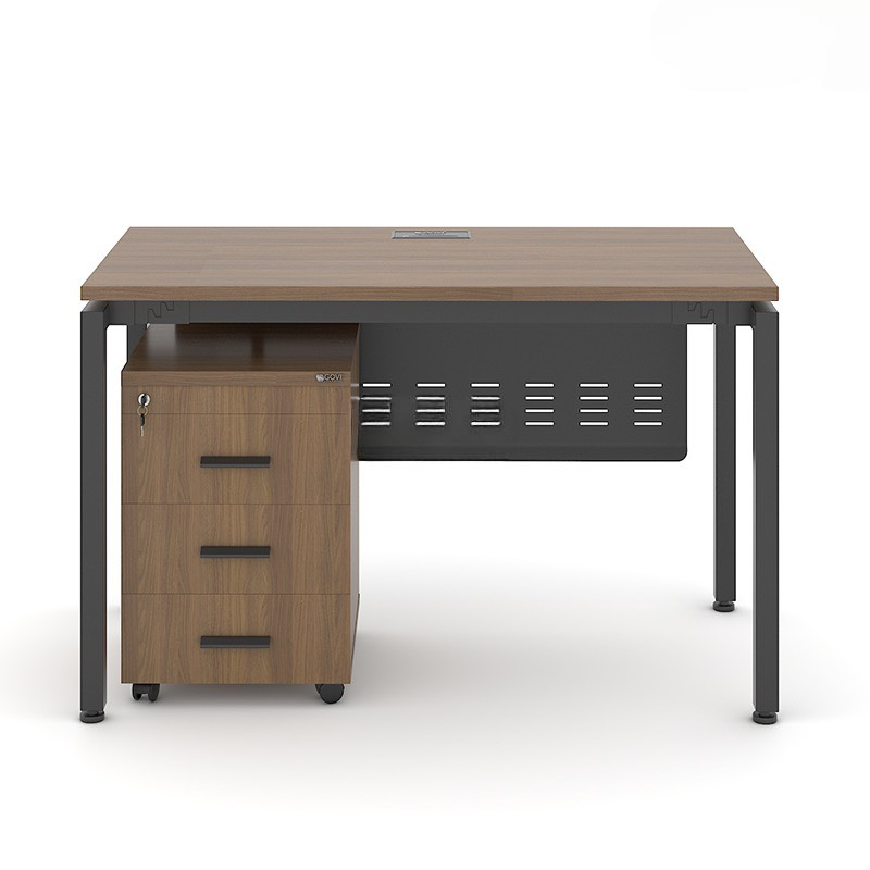 Bàn Làm Việc Chân Sắt U Có Yếm Gỗ - BLV45