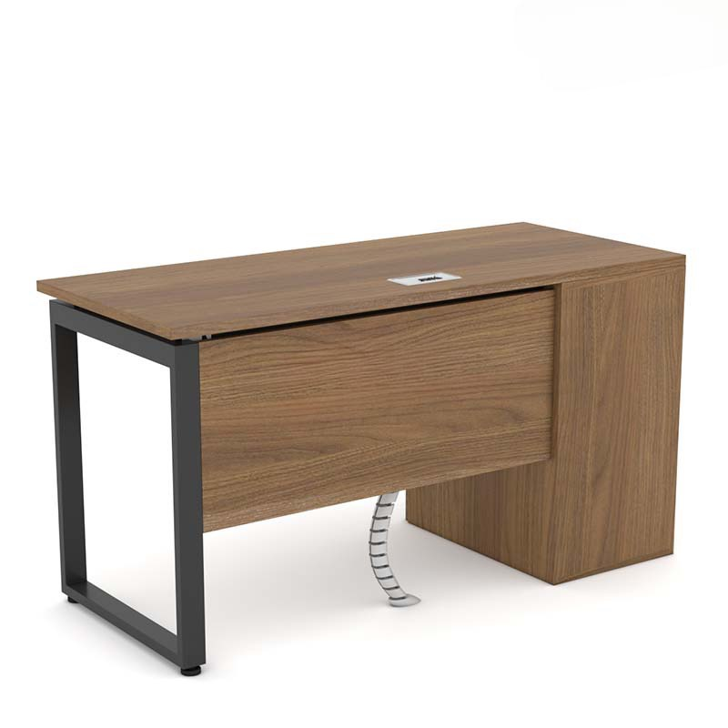 Bàn Làm Việc Gỗ Chân Sắt Liền Hộc - BLV60