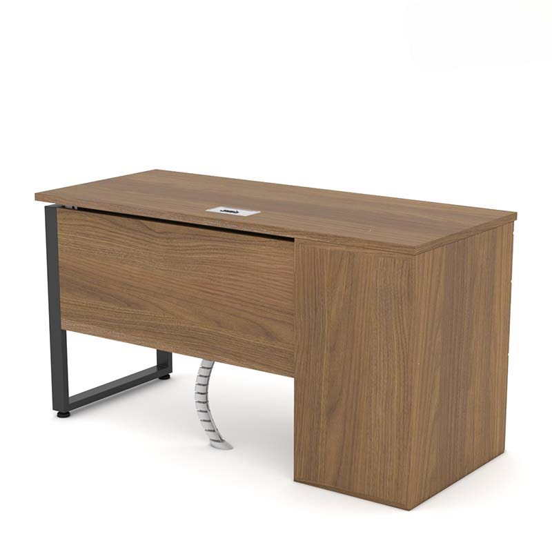 Bàn Làm Việc Gỗ Chân Sắt Liền Hộc - BLV60