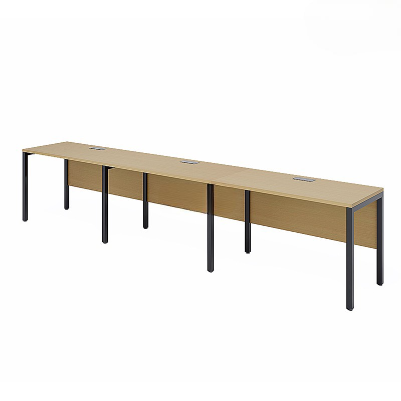 Cụm Bàn Làm Việc 3 Người Chân Sắt Có Yếm - BC44