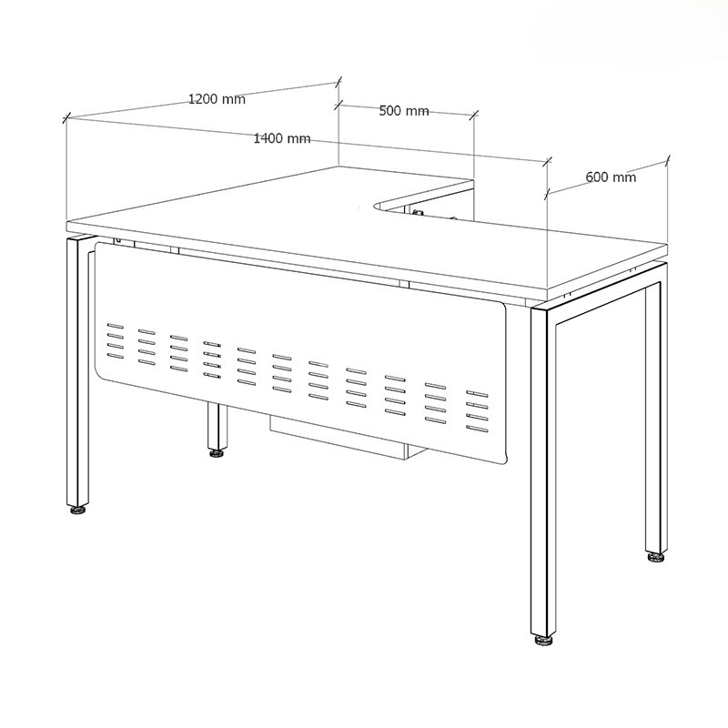 Bàn Làm Việc Chữ L Chân Độc Lập - BLV62