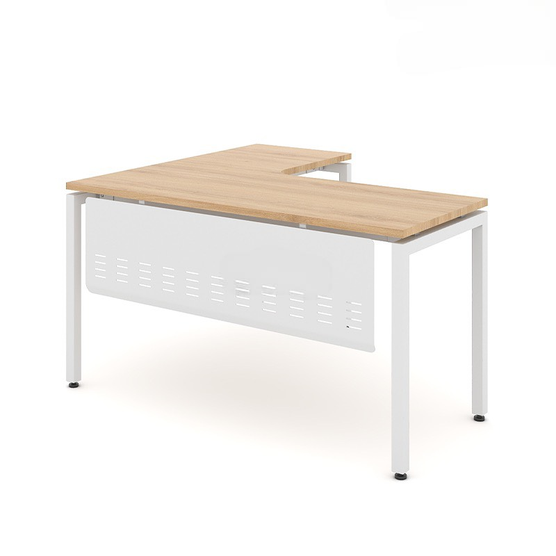 Bàn Làm Việc Góc L Yếm Sắt Che Lửng - BLV65
