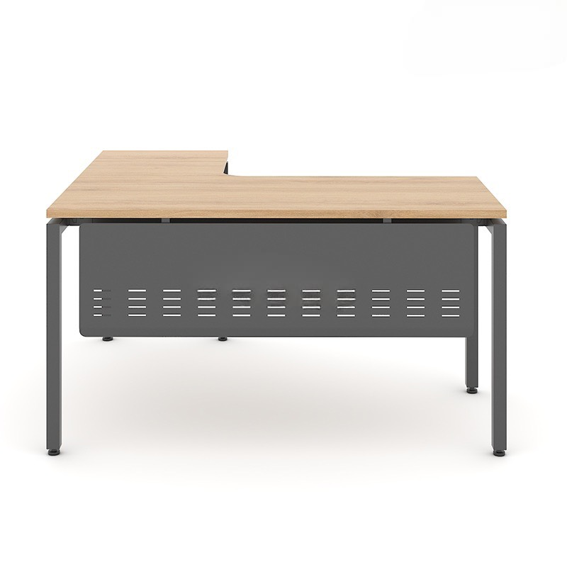 Bàn Làm Việc Góc L Yếm Sắt Che Lửng - BLV65