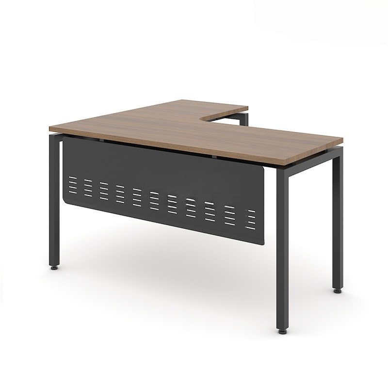Bàn Làm Việc Góc L Yếm Sắt Che Lửng - BLV65