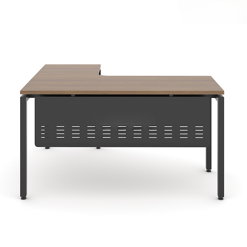 Bàn Làm Việc Góc L Yếm Sắt Che Lửng - BLV65