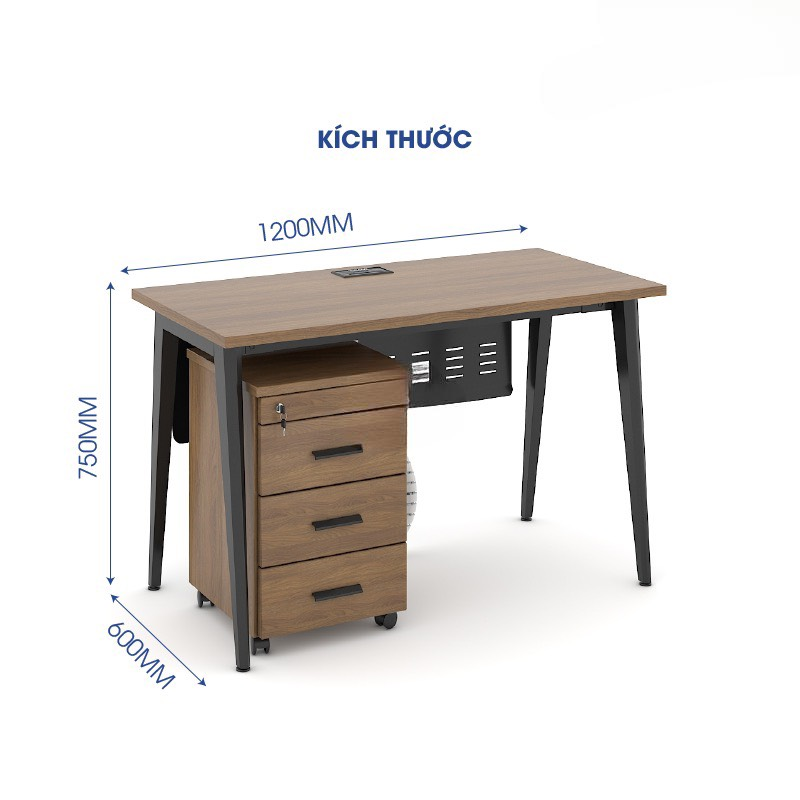 Bàn Làm Việc Văn Phòng Chân Sắt - BLV77