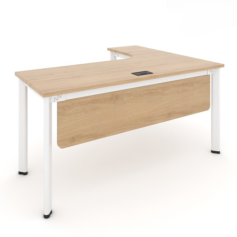 Bàn Làm Việc Góc L Có Yếm Gỗ 1m2- BLV98