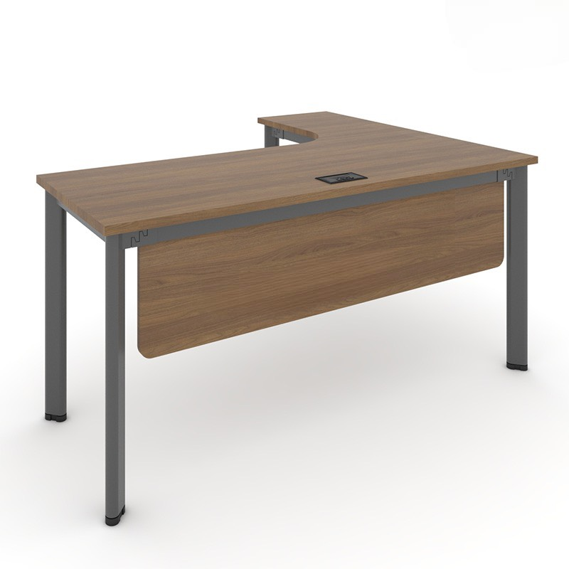 Bàn Làm Việc Góc L Có Yếm Gỗ 1m2- BLV98