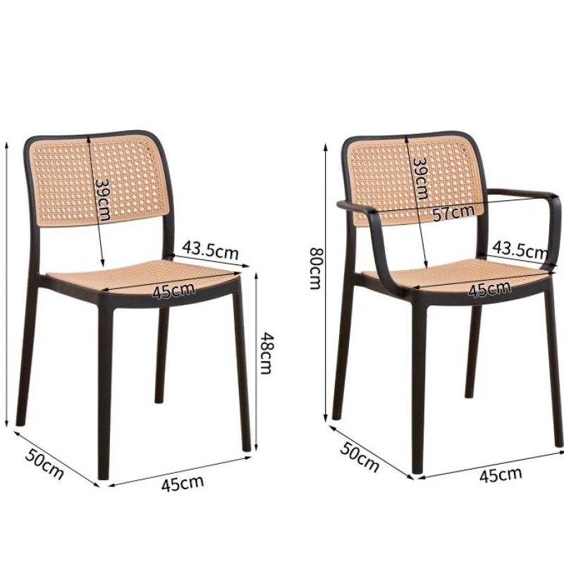 Ghế Nhựa Đúc Giả Mây - CF34