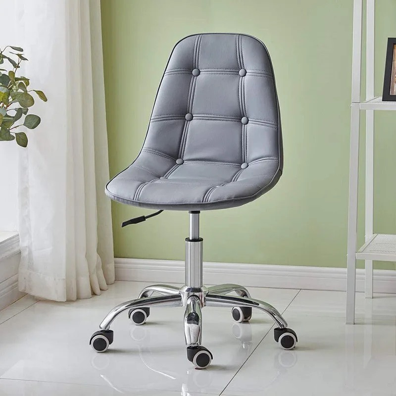 Ghế Cà Phê Lưng Bọc Da Nút Thắt Chân Xoay - CF49