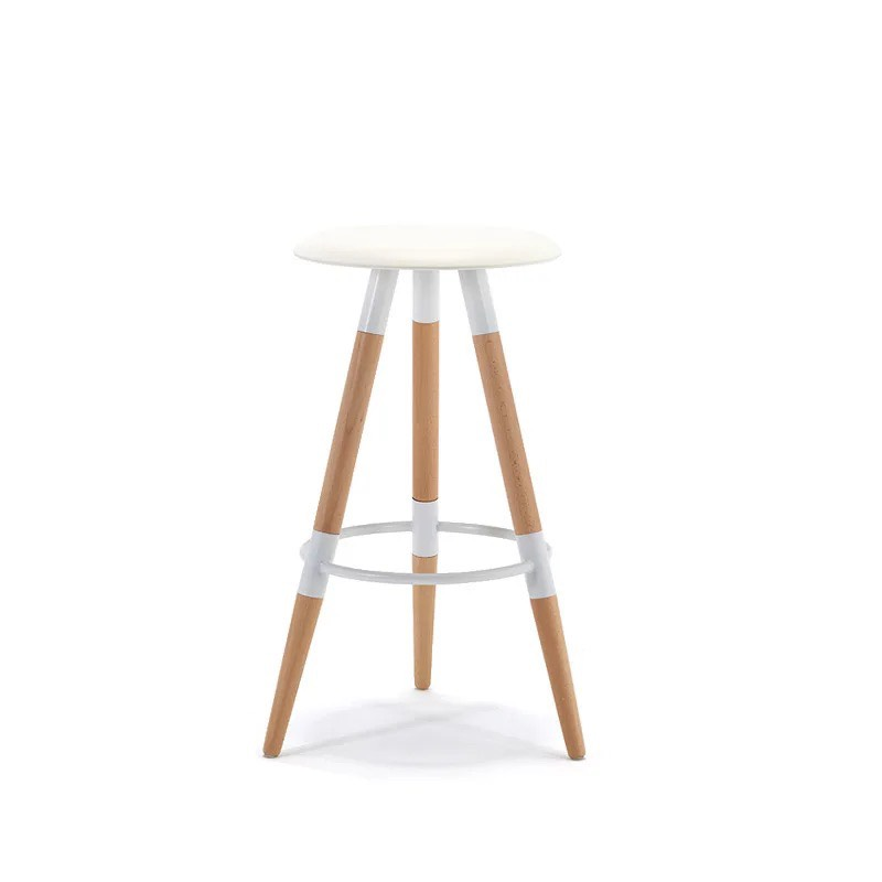 Ghế Bar 3 Chân Gỗ Mặt Nhựa - QB12