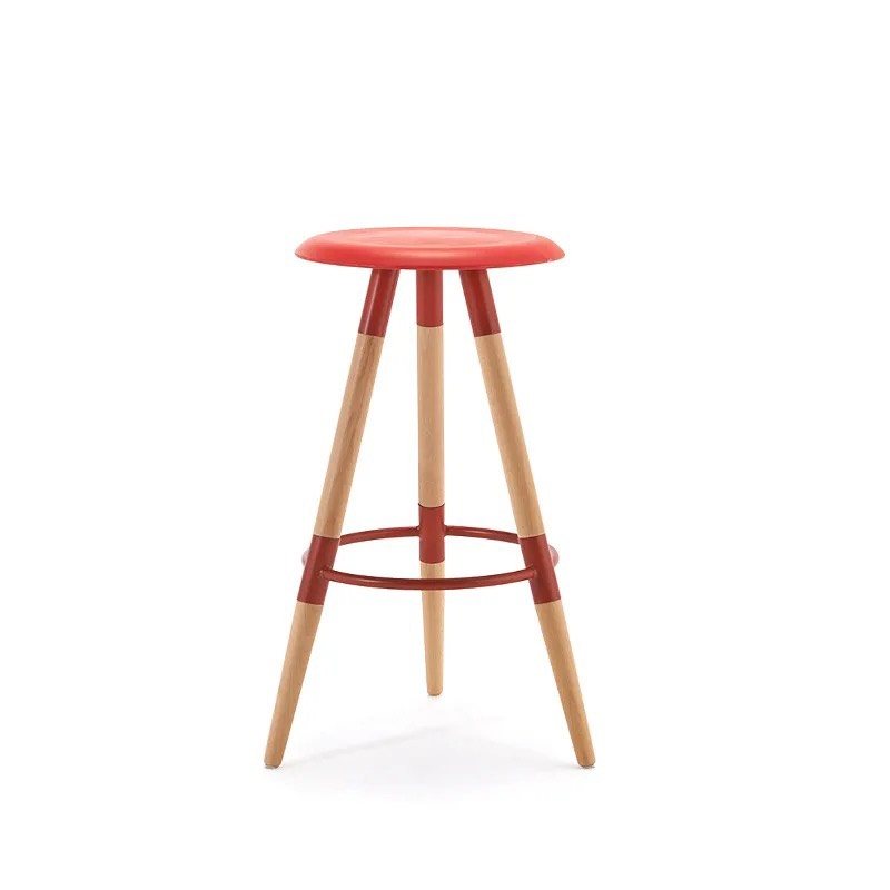 Ghế Bar 3 Chân Gỗ Mặt Nhựa - QB12