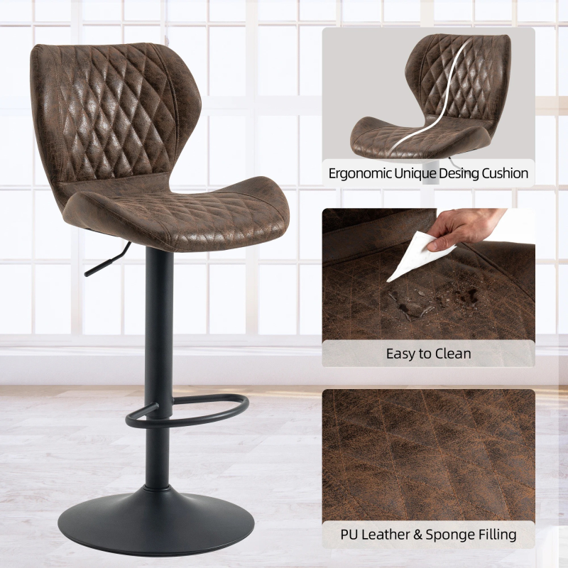 Ghế Bar Bọc Da Xoay 360 Độ - QB36