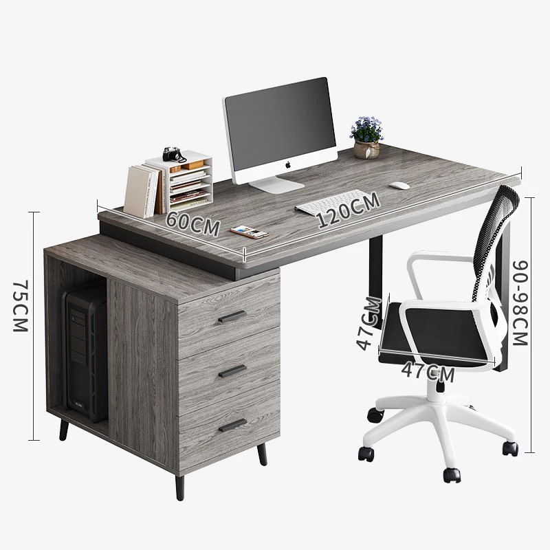 Bàn Làm Việc Văn Phòng IKEA Có Hộc Tủ 3 Ngăn- BLV48
