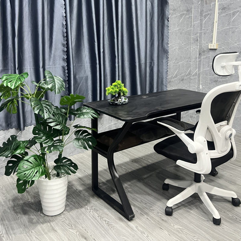 Bàn Làm Việc Gaming Chân K Uốn Có Kệ - BLV110