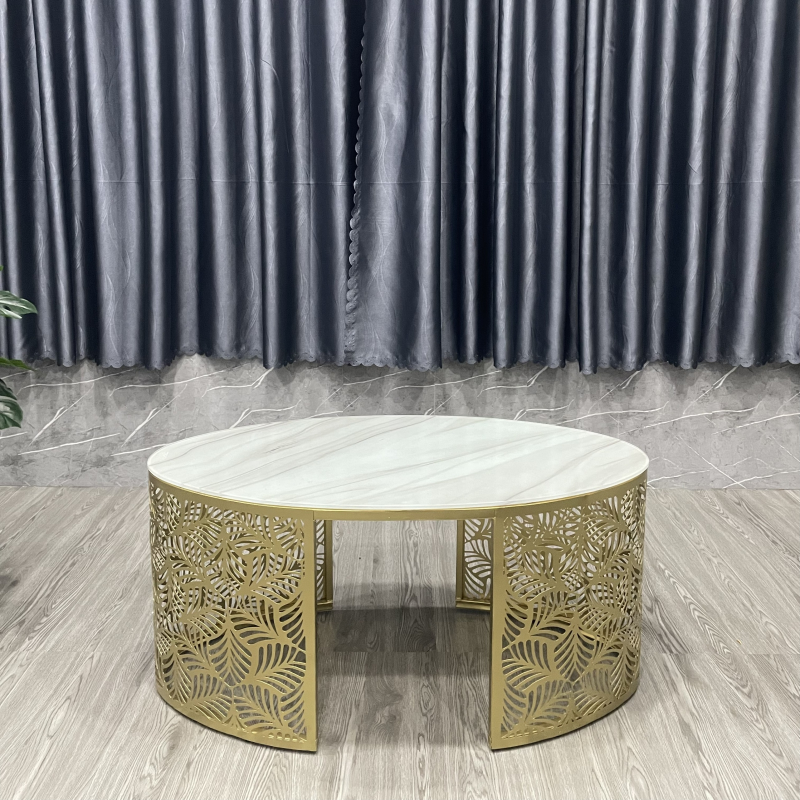 Bàn Trà Sofa Chân Sắt Nghệ Thuật Mạ Vàng - BT21