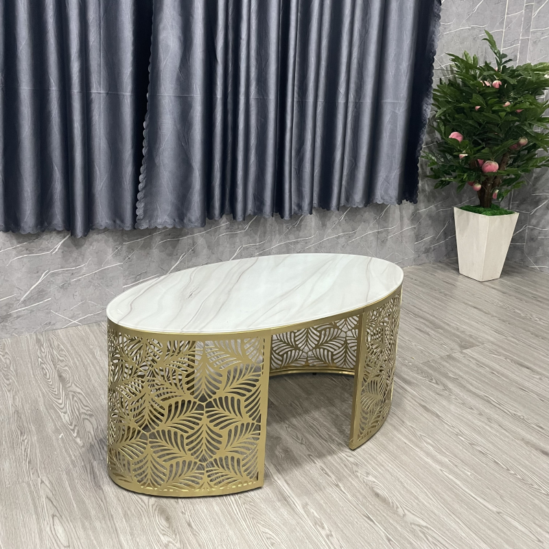 Bàn Trà Sofa Chân Sắt Nghệ Thuật Mạ Vàng - BT21