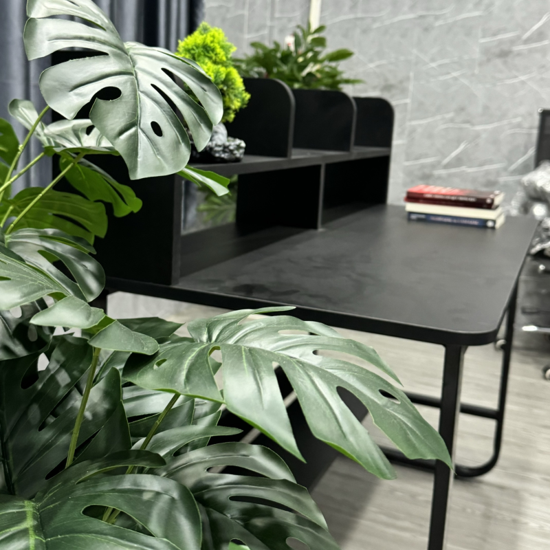 Bàn Làm Việc Gỗ Có Kệ Sách - BLV114