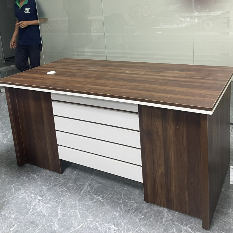 Bàn Giám Đốc Quản Lý Gỗ MDF 1m6x80x75 - BGĐ68