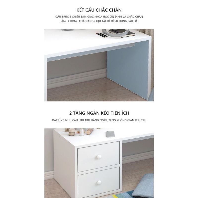 Bàn Trang Điểm Ngồi Bệt Có Ngăn Kéo- BTD18