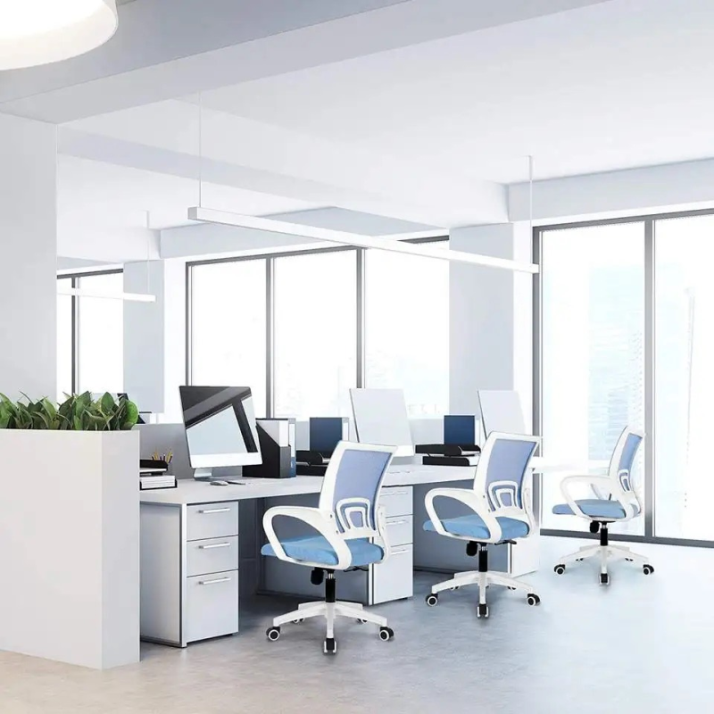 Ghế Xoay Văn Phòng Lưới Khung Trắng - GX73