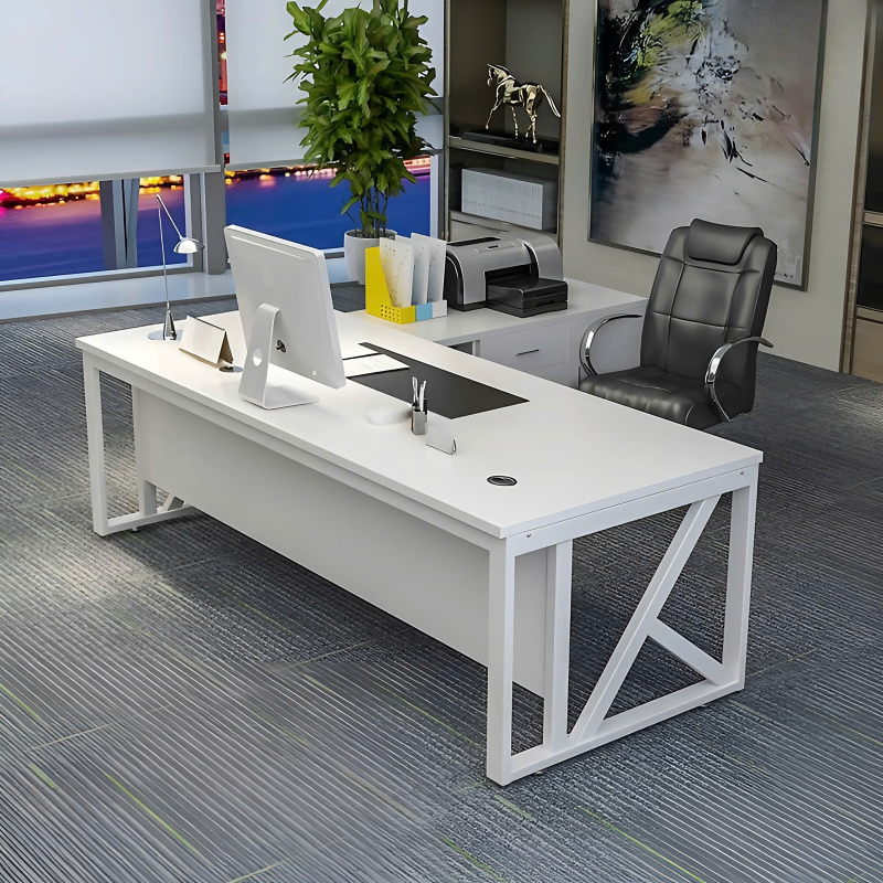 Bàn Giám Đốc Chân Sắt Góc L  - BGĐ82