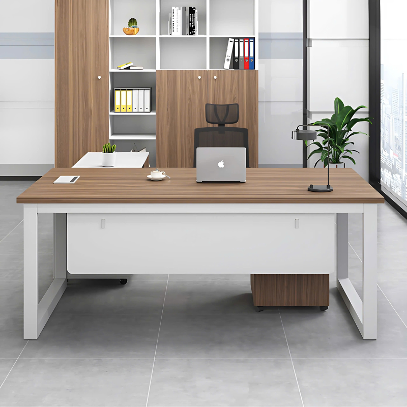 Bàn Giám Đốc Chân Sắt Chữ U Góc L - BGĐ87