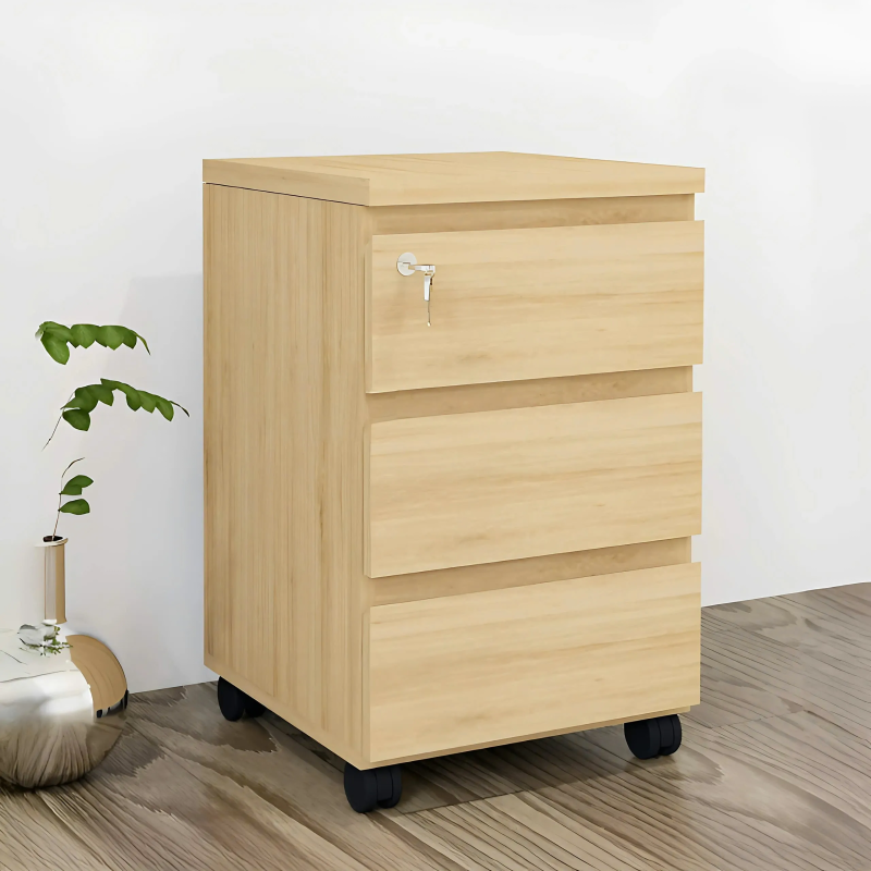 Hộc Tủ Phụ 3 Ngăn Màu Vàng Vân Gỗ - TP28
