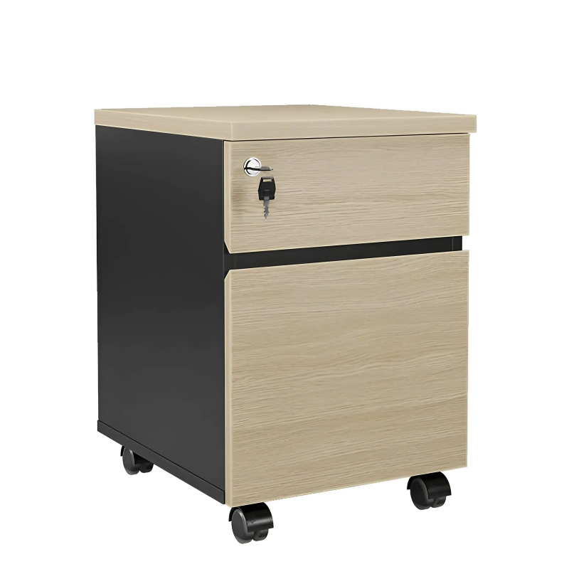 Hộc Tủ Phụ Di Động 2 Ngăn Màu Vàng Pha Đen - TP29