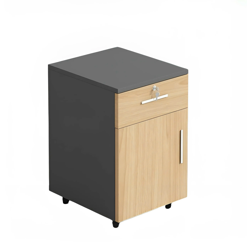 Hộc Tủ Phụ 2 Ngăn Màu Đen Pha Vàng Vân Gỗ - TP30